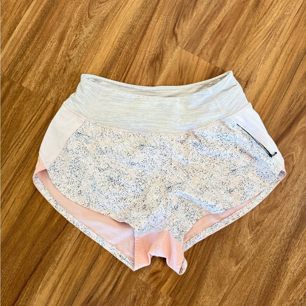 Pink and White Athletic Shorts